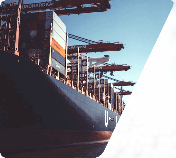 Ship loading crates for export